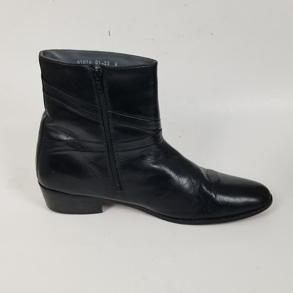 Nunn Bush Ankle Boots Men's 13 Wide Black Leather Beatle Chelsea Retro Classic - Picture 6 of 13